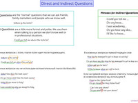 Direct and Indirect questions